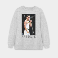 Женский свитшот oversize без начеса хлопок Freddy