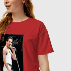Женская футболка хлопок Oversize Freddy - фото 2
