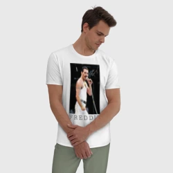 Мужская пижама с белой футболкой хлопок Freddy - фото 2