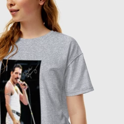 Женская футболка хлопок Oversize Freddy - фото 2