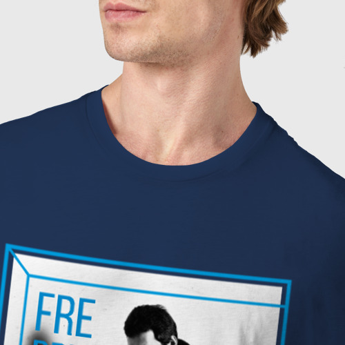 Мужская футболка хлопок Mercury, цвет темно-синий - фото 6