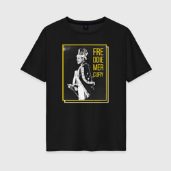 Фредди Меркьюри – Женская футболка хлопок Oversize с принтом купить со скидкой в -16%