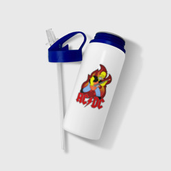 Бутылка для воды с трубочкой Гомер играет AC DC - фото 2