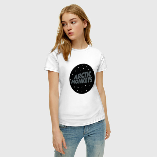 Женская футболка хлопок Arctic Monkeys, цвет белый - фото 3