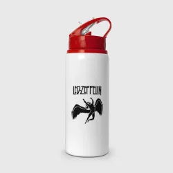 Бутылка для воды с трубочкой Led Zeppelin swan