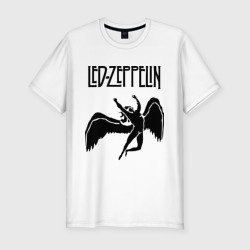 Мужская футболка хлопок Slim Led Zeppelin swan