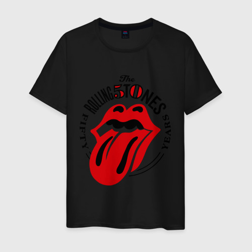 Мужская футболка хлопок Rolling Stones, цвет черный