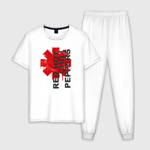 Мужская пижама хлопок с принтом Red Hot Chili Peppers, вид спереди #2