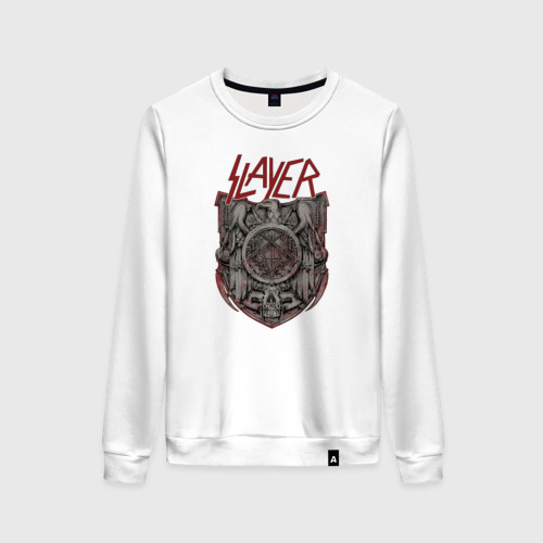 Женский свитшот хлопок Slayer, цвет белый