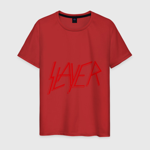 Мужская футболка хлопок Slayer logo, цвет красный