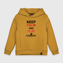 Детское худи Oversize хлопок Keep Calm and play cs:go