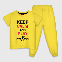 Детская пижама хлопок Keep Calm and play cs:go