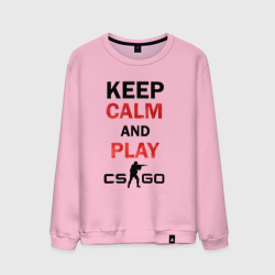 Мужской свитшот хлопок Keep Calm and play cs:go