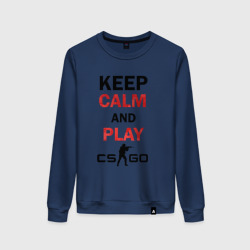 Женский свитшот хлопок Keep Calm and play cs:go