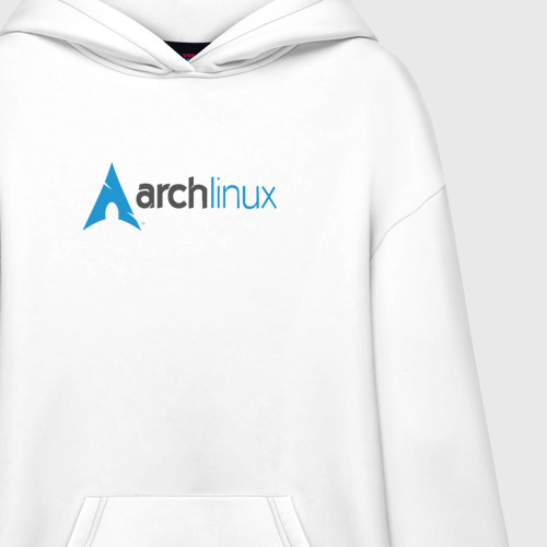 Худи SuperOversize хлопок Arch Linux, цвет белый - фото 3
