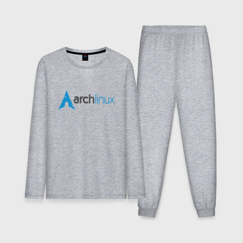 Мужская пижама с лонгсливом хлопок Arch Linux, цвет меланж