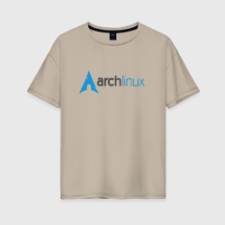 Женская футболка хлопок Oversize Arch Linux