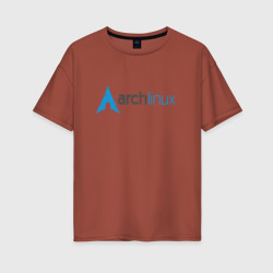 Женская футболка хлопок Oversize Arch Linux