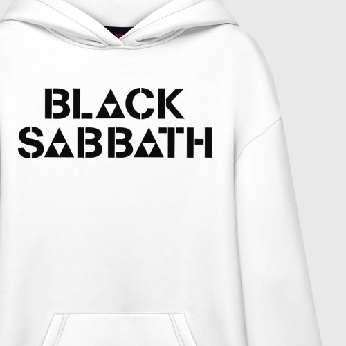 Худи SuperOversize хлопок Black Sabbath, цвет белый - фото 3