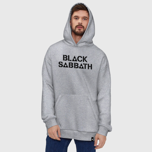 Худи SuperOversize хлопок Black Sabbath, цвет меланж - фото 5