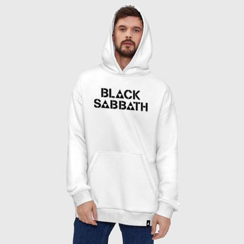 Худи SuperOversize хлопок Black Sabbath, цвет белый - фото 5