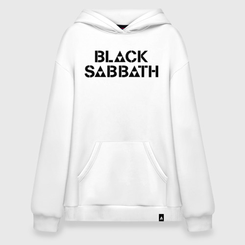 Худи SuperOversize хлопок Black Sabbath, цвет белый