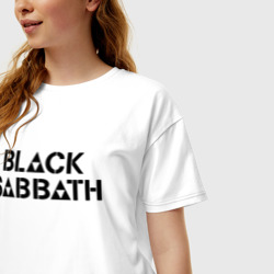 Женская футболка хлопок Oversize Black Sabbath - фото 2
