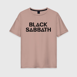 Женская футболка хлопок Oversize Black Sabbath