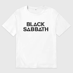 Женская футболка хлопок Oversize Black Sabbath