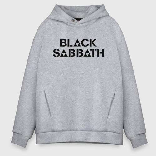 Мужское худи Oversize хлопок Black Sabbath, цвет меланж