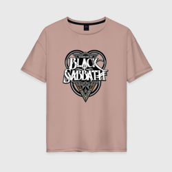 Женская футболка хлопок Oversize Black Sabbath