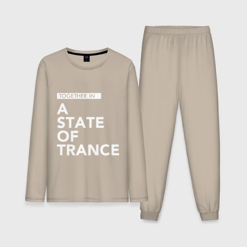 Мужская пижама с лонгсливом хлопок Together in A State of Trance