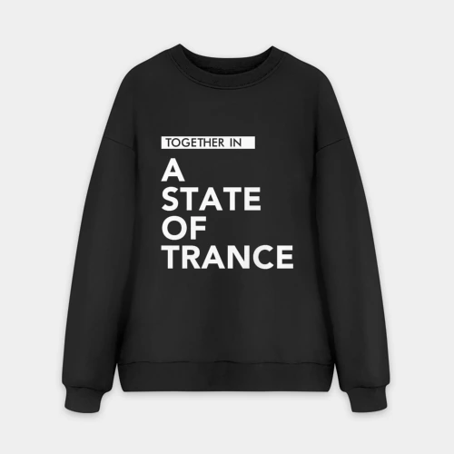 Мужской свитшот oversize без начеса хлопок Together in A State of Trance