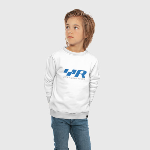 Детский свитшот хлопок VW Racing Russia, цвет белый - фото 5