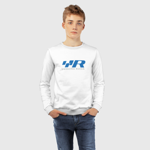 Детский свитшот хлопок VW Racing Russia, цвет белый - фото 7
