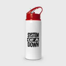 Бутылка для воды с трубочкой System Of A Down