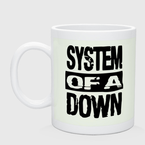 Кружка керамическая System Of A Down, цвет фосфор