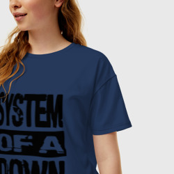 Женская футболка хлопок Oversize System Of A Down - фото 2