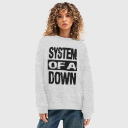 Женский свитшот oversize без начеса хлопок System Of A Down - фото 2
