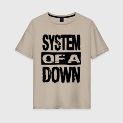 Женская футболка хлопок Oversize System Of A Down