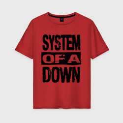 Женская футболка хлопок Oversize System Of A Down