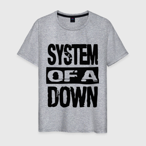 Мужская футболка хлопок System Of A Down, цвет меланж