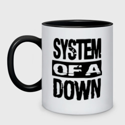 System Of A Down – Кружка двухцветная с принтом купить