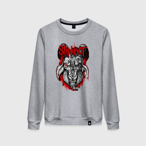 Женский свитшот хлопок Slipknot goat, цвет меланж