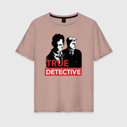 Женская футболка хлопок Oversize Настоящий детектив
