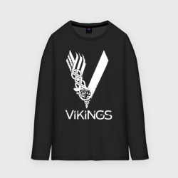 Мужской лонгслив oversize хлопок Vikings