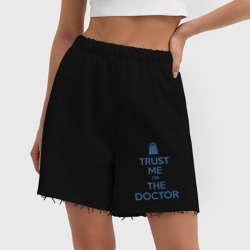 Женские шорты oversize футер хлопок Trust me I'm the Doctor - фото 2