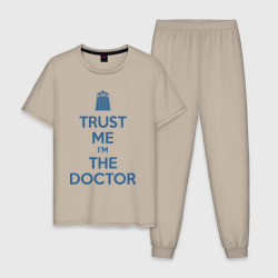 Мужская пижама хлопок Trust me I'm the Doctor