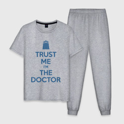 Мужская пижама хлопок Trust me I'm the Doctor