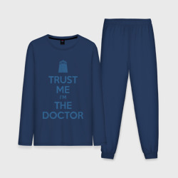 Мужская пижама с лонгсливом хлопок Trust me I'm the Doctor